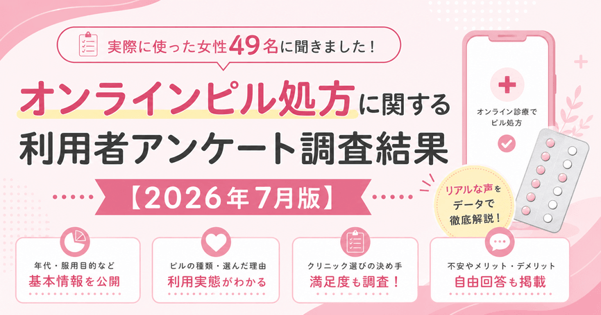 オンラインピル処方に関する利用者アンケート調査結果【2026年7月版】